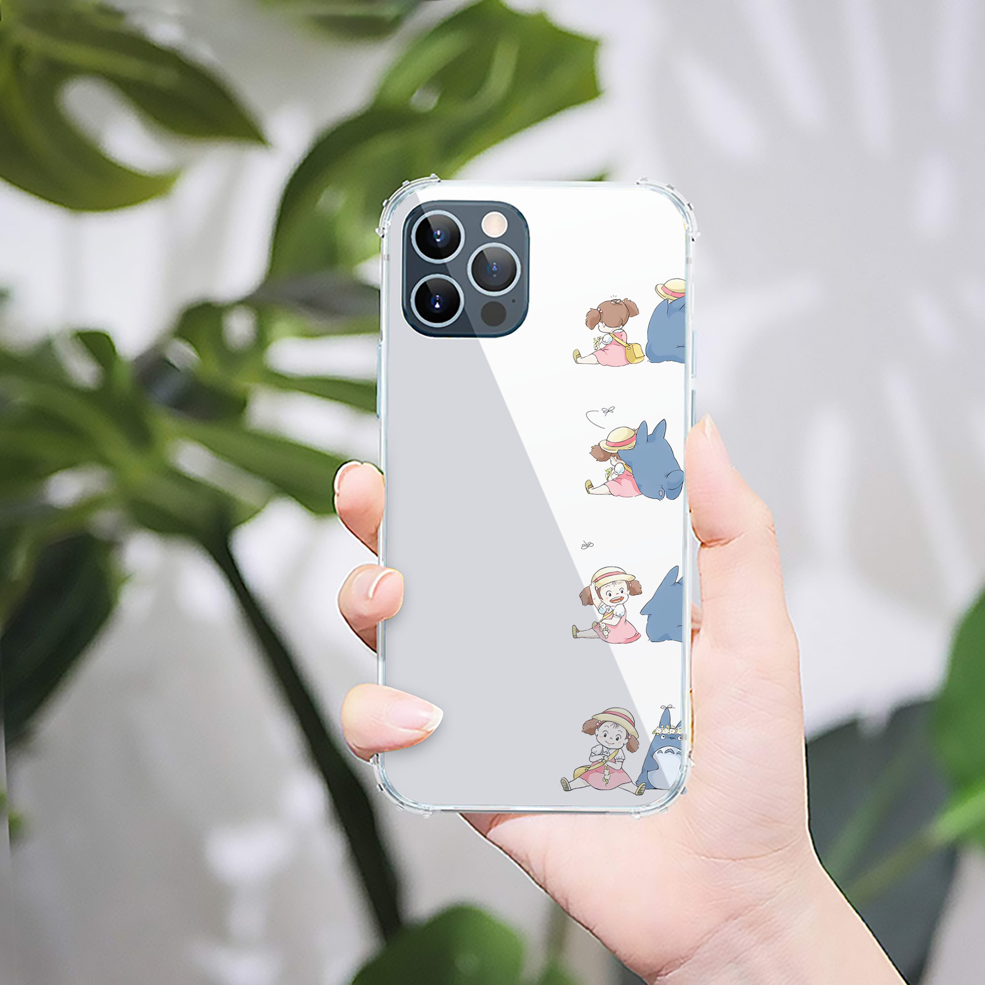 （画像用） となりのトトロ 草壁メイ 草壁サツキ My Neighbor Totoro Satsuki Kusakabe Mei Kusakabe 【iPhone 12シリーズ対応】透明スマホケース（クリアソフトケース）